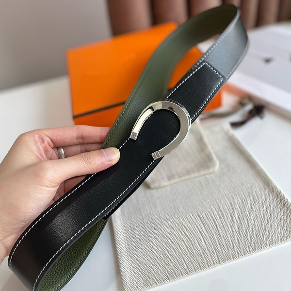 

business classic fashion designers belts genuine leather men womens smooth buckle belt width 3.8cm highly quality casual belt with orange bo, Black;brown