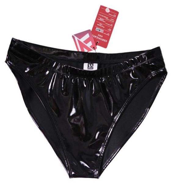 

fashion briefs plus size pvc mirror latex ammonia ladies panties package buttock fauxleather high waist ladies underwear7435802, Black;pink