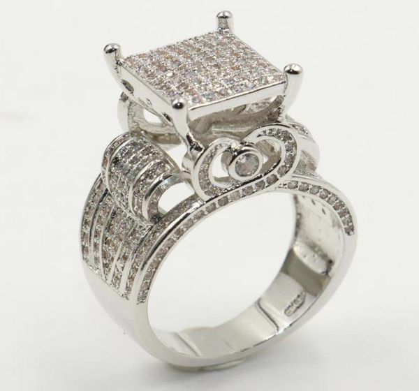 

choucong new arrival selling animal fashion jewelry real 925 sterling silver pave white sapphire cz diamond women wedding owl 9533311, Slivery;golden