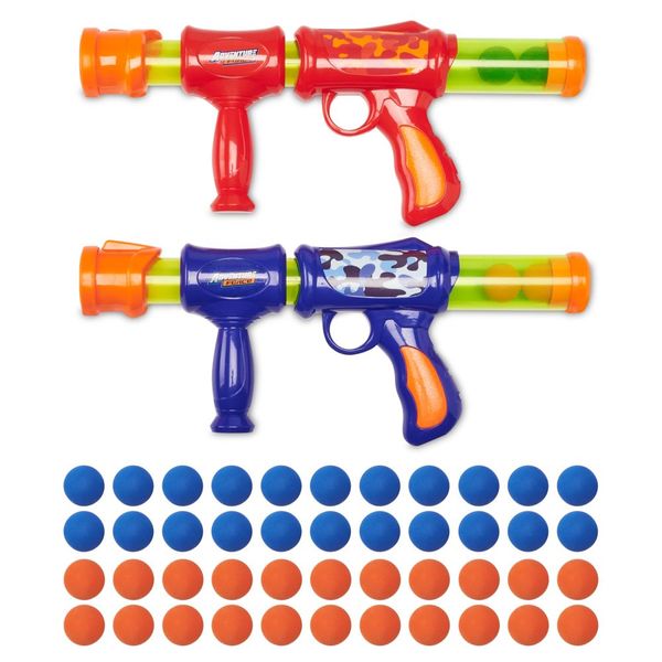 

pop bop pop blasters, 2 blasters 48 foam balls children ages 6