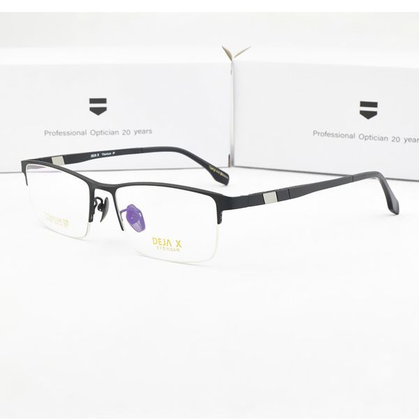 

pure titanium glasses frame fashion retro eyewear ultra light luxury quadrate glasses pure titanium myopia optical prescription eyeglasses f, Silver