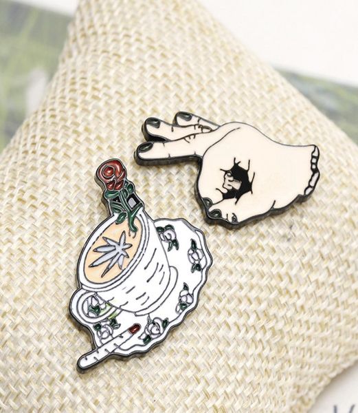 

fxxk ok circle game meme hand finger hat pin horror middle finger rose coffee cup emoticon lapel pins badges brooches9773190, Gray