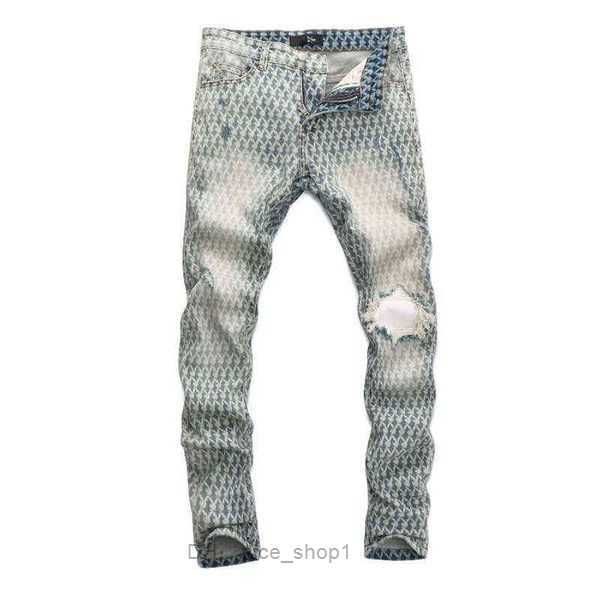 

purple designer jeans mens denim embroidery pants fashion holes trouser us size hip hop distressed zipper trousers 3t7j, Blue