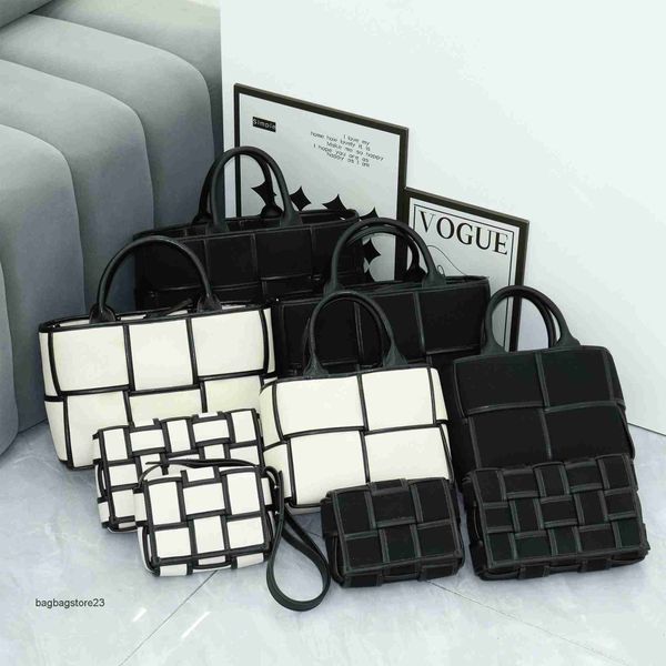 

lady bag venetas bags designer bottegas 2023 cassette black white woven canvas cowhide small square fashion one shoulder oblique straddle wo