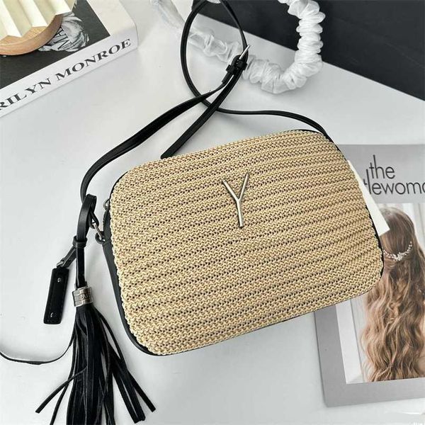 

shopping bags beach women designer snapsshoulder bag luxury straw handbags dinner bag strap single travel purses 230301