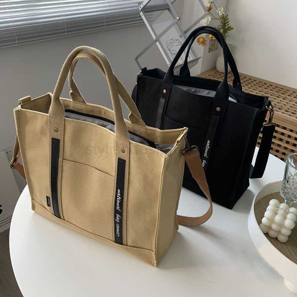 

totes 2022 girls' thick canvas shoulder bag college student portable school bag computer handbag cross body bagstylishdesignerbags