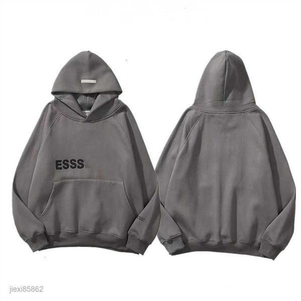 

designer warm hoodies hoody men pullover sweatshirts spring sweater of esse embroidery sweatshirt loose long sleeve hooded hoodie, Black