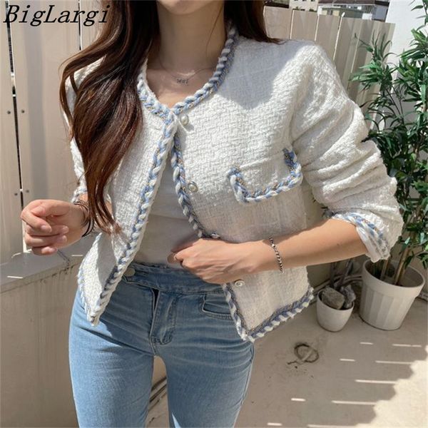 

womens jackets patchwork chic elegant office fashion outerwear women korean cropped vintage casual ladies 230726, Black;brown