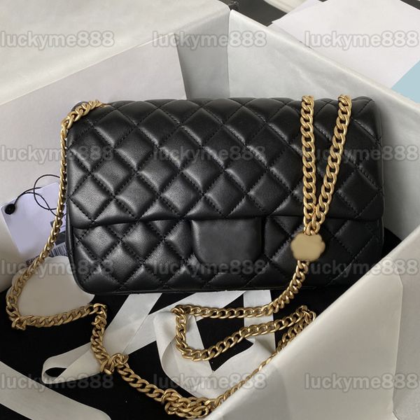 

10a mirror quality designers large classic flap bag small 23.5cm womens camellia quilted purse luxurys lambskin leather handbags crossbody s