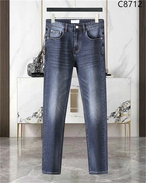 

designer jeans mens pants linen pants hip hop men jeans distressed ripped biker slim fit motorcycle denim for men -3xl fd20, Blue