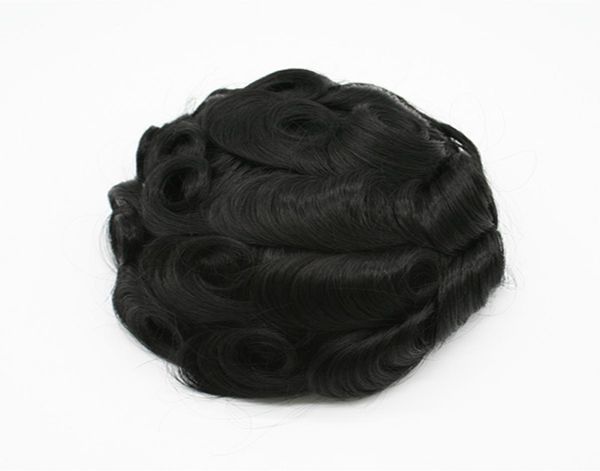 

full skin base human remy hair prosthesis men hairpiece toupee4779110, Black
