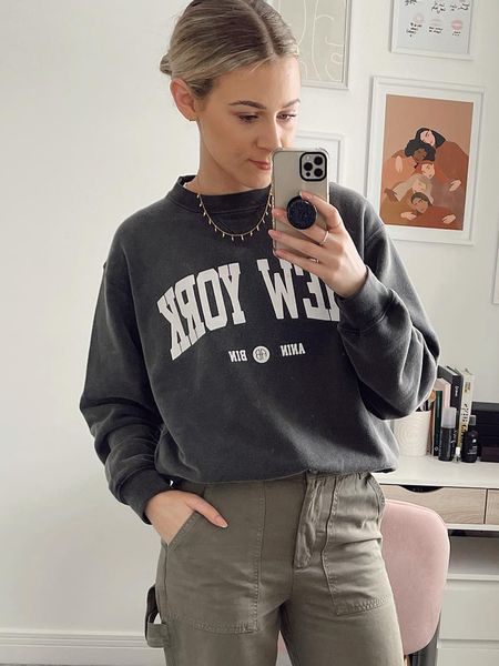 

womens hoodies sweatshirts york for women letter printed fashion pullovers spring autumn casual loose sweatshirt female 230725, Black