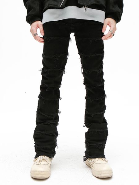

mens jeans liu su slimming men fashion hip hop street clothing slow travel pants famous brand designer men clothing 230725, Blue