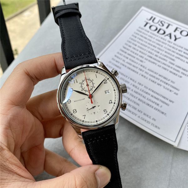 

2023 diameter 41mm iwcs designer mens fashion casual waterproof watches men quartz stainless steel watch leather band kk015, Slivery;golden