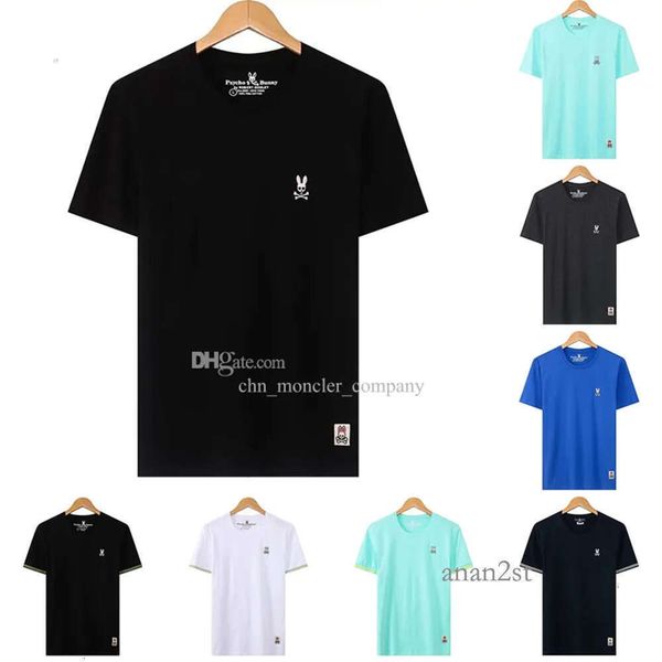 

psycho bunny transportation men t shirt classic chest small skeleton rabbit shirt american street fashion brand shirts asian size, White;black
