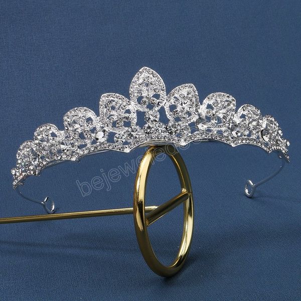 

wedding hair accessories rhinestone crystal crown tiara wedding crown headdress party crown bridal hair jewelry, Slivery;golden