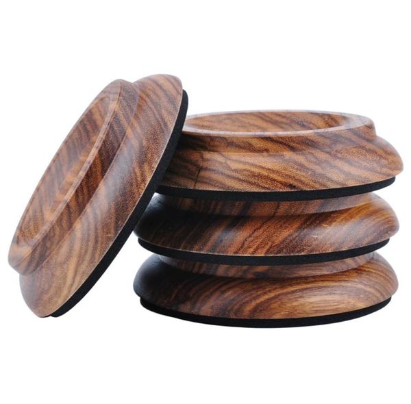 

set of 4 upright piano caster cups zebra ujinmu wood feet pad timber floor carpet protector slip resistant1058925