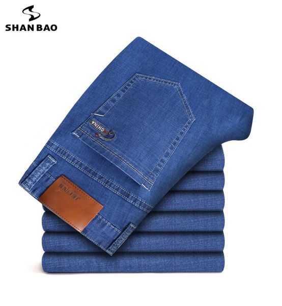 

2021 springsummer lightweight straight classic brand embroidered business casual men039s large size thin jeans6276507, Blue