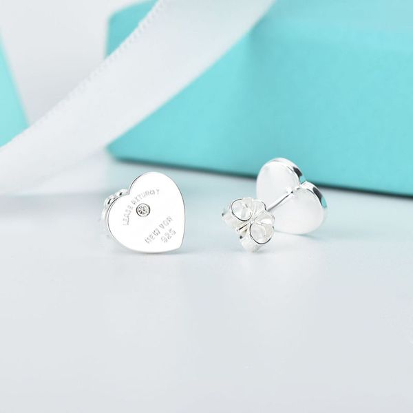 

heart earring stud earrings designer for women fashion jewelry woman gold plated blue red pink silver ear ring luxury jewelrys gifts accesso, Golden;silver
