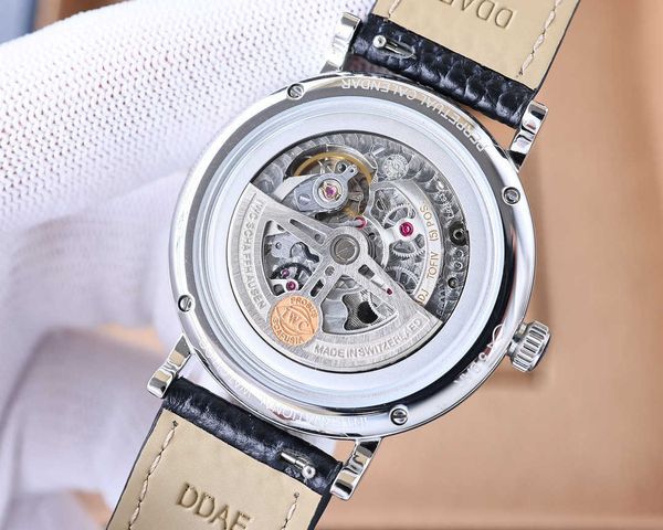 

designer classic men watch iwc portofino mechanical watches 40mm full-function rqcr high-end quality automatic movement sapphire mirror prx, Slivery;golden