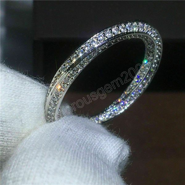 

women finger rings with micro paved gift for women trendy jewelry rings, Silver