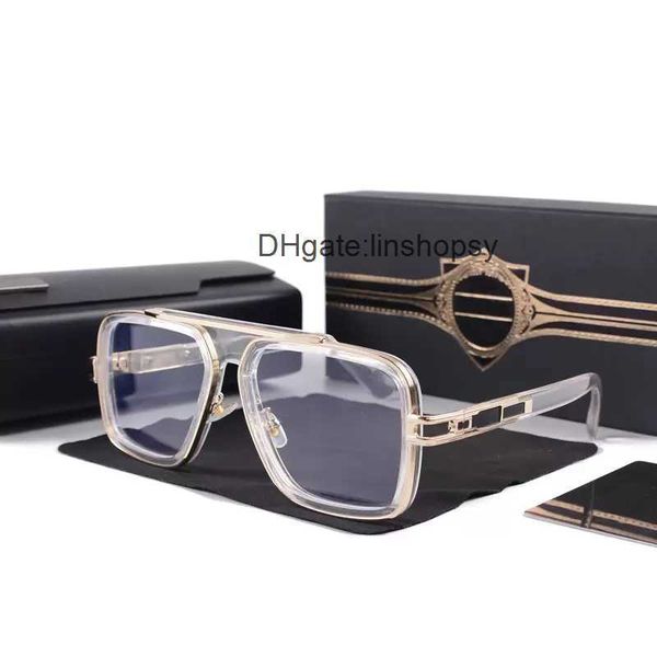 

vintage sunglasses square women's sun glasses fashion designer shades luxury golden frame sunglasses uv400 gradient lxn-evo dita, White;black