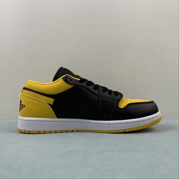 

jumpman 1 low og men women shoes black yellow designer basketball shoes outdoor sports sneakers trainers fast delivery with box