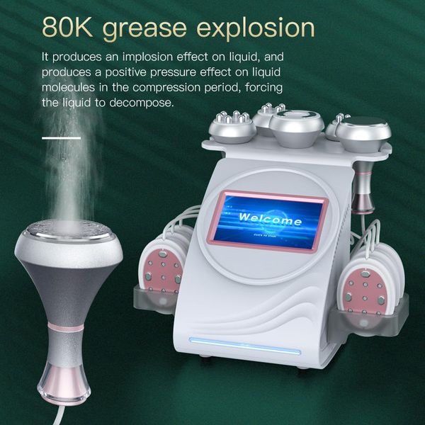 

multifunctional 6 in 1 80k vacuum cavitation cellulite reduction slimming fat burning body shaping lose weight roller sculpting machine