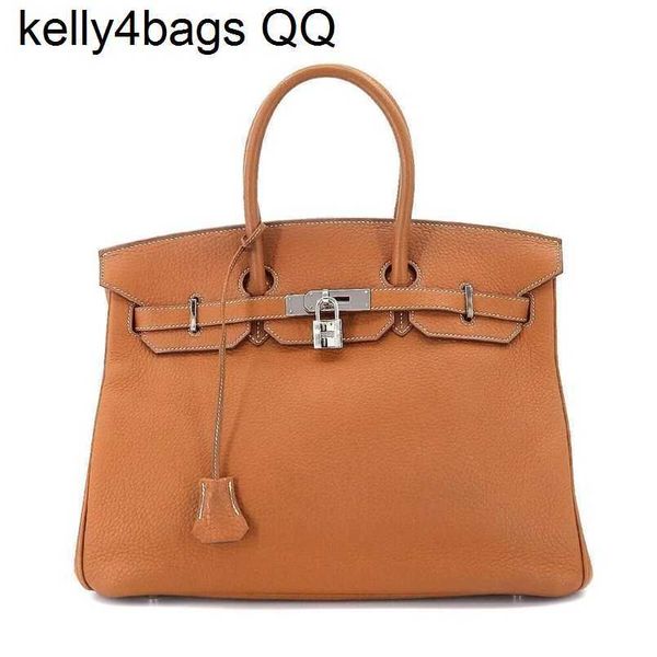 

luxury dinner bags birkins 35 cm size genuine leather large capcity women totes handbag 7a quality handswen with logo qq sliver hardware 2fc