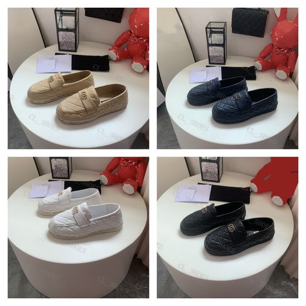 

2023 fall fashion designer shoes women shoe loafers metal buckle small leather shoe flat heel slim shoes, Black