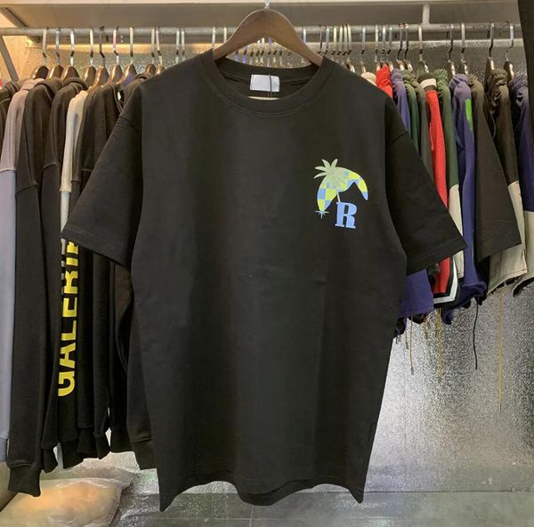 

rhude t-shirt summer designer tee men t shirts letter print shirt mens women clothing short sleeved s-xl, White;black