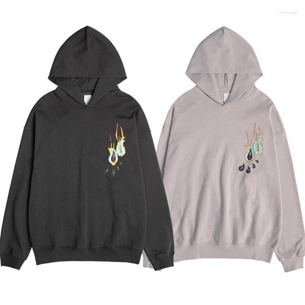 

style men's hoodies cashew flower print hoodie men's and women's high-quality terry cloth hooded sweatshirts, Black