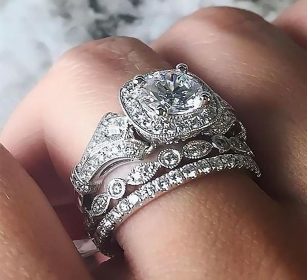 

new selling white gold clear zircon ring for women039s engagement gift ring cne fast 8846979, Golden;silver