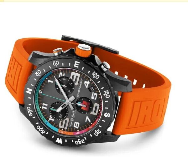 

luxury men's watch quartz endurance pro avenger chronograph 42mm watches multiple colors rubber men watches glass wristwatch, Slivery;brown