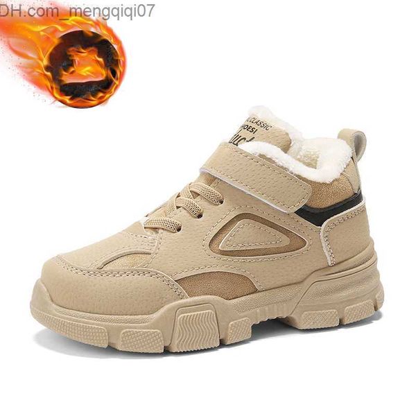

sneakers senage winter boots children's plush thick insulation sports shoes children's outdoor waterproof sports shoes girls', Black;red