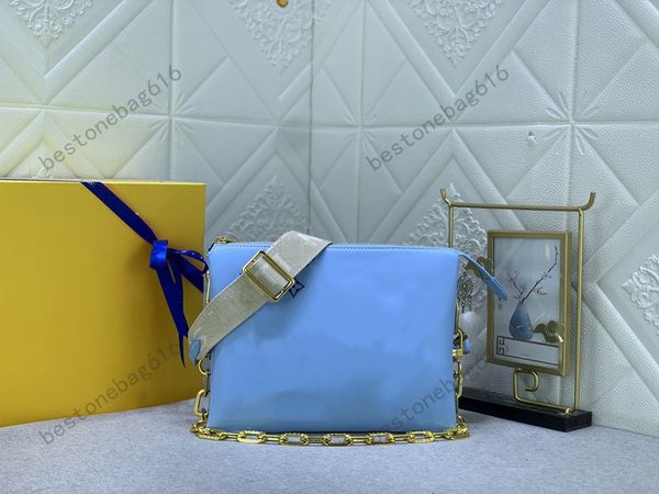 

designers coussin bags womens handbag real leather lambskin zipper bag purse chain clutch luxury black shoulder strap bag