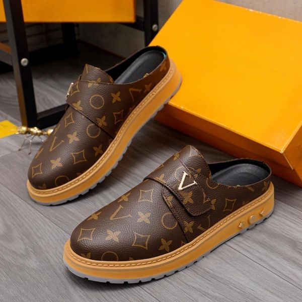 

luxury v men casual shoes brand designer shoes suede letter printing thick sole real leather shoes casual board shoes, Black