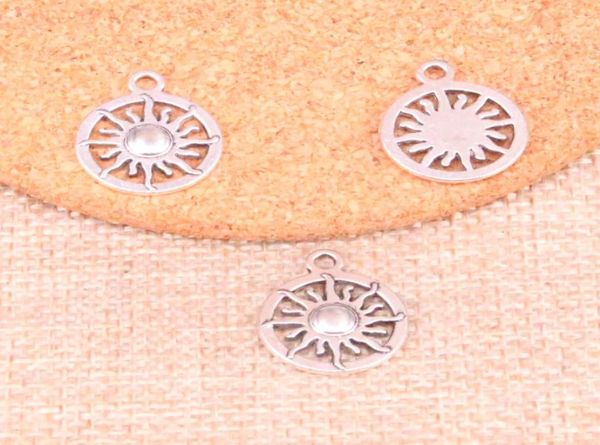 

100pcs charms sun sunburst 16mm antique making pendant fitvintage tibetan silverdiy handmade jewelry4747317, Bronze;silver
