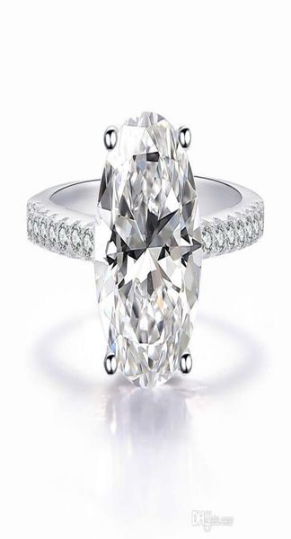 

vecalon classic 925 sterling silver ring set oval cut 3ct diamond cz engagement wedding band rings for women bridal fr1780464, Slivery;golden