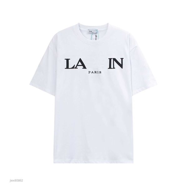 

designer luxury classic fashion high edition letter print short sleeve wash water couple t-shirt casual versatile trend men women, White;black