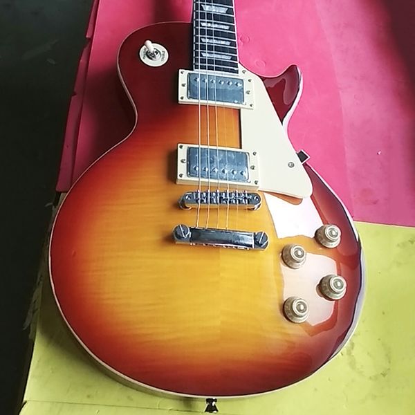 

lp standard cherry sunburst classic design solid mahogany electric guitar