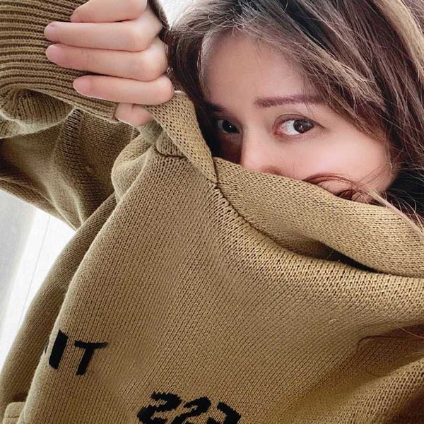 

turtleneck es hoodie jumpers loose sweaters casual knits essentail hoody lazy style for men women us uk fashion lightweight sweatshirts esse, Black