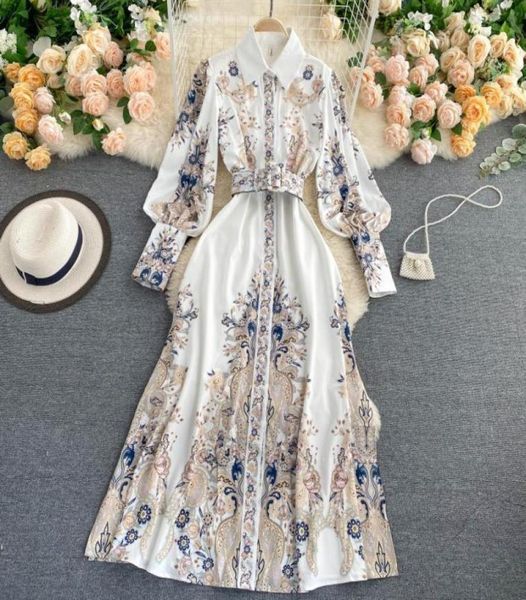 

2021 fashion maxi dress casual chiffon holiday summer long dresses women039s slash neck tiered floral printed draped ruffles sp2404192, Black;gray