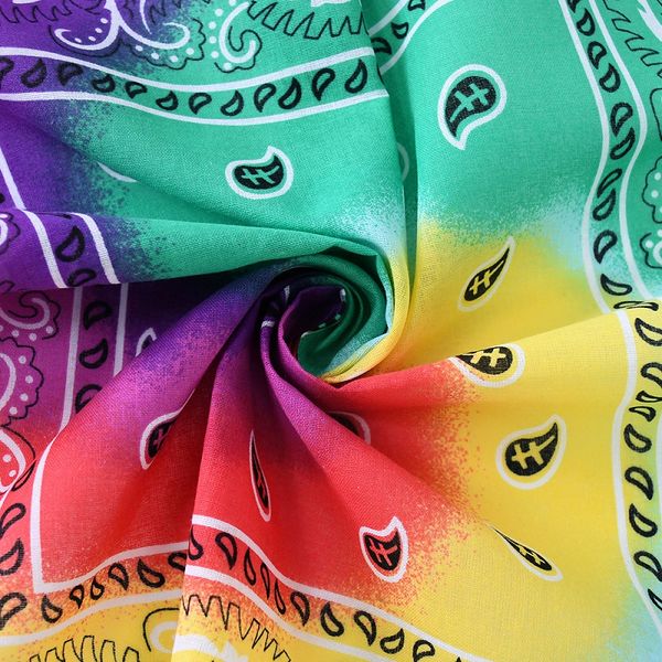 

fashion blogger designer jewelry gradient tie dyed pure cotton headband seamless printed square scarf headscarf bandanas durag wholesale dj1, Blue;gray