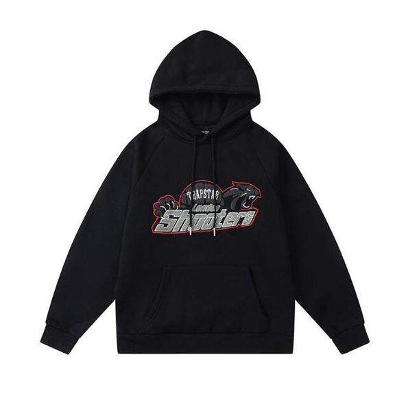

trapstar designer men hoody trapstar hoodies pullover sweatshirts loose long sleeve hooded jumper mens women clothing us size, Black