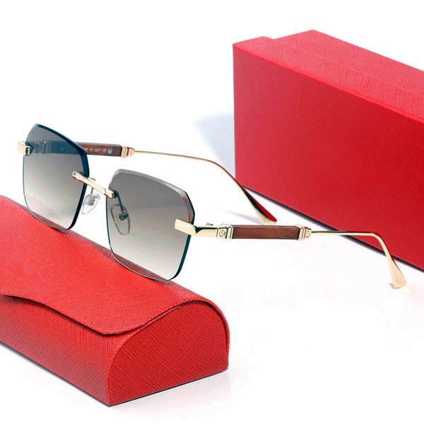 

fashion designer sunglasses classic black white retro rimless carti glasses for men womens uv400 protective hexagonal heads brand sonnenbril, White;black
