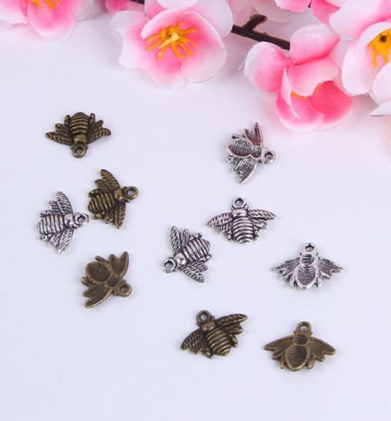 

2015 diy silvercopper retro bee pendant manufacture jewelry pendant fit necklace or bracelets charm 300pcslot 297w1491738, Bronze;silver