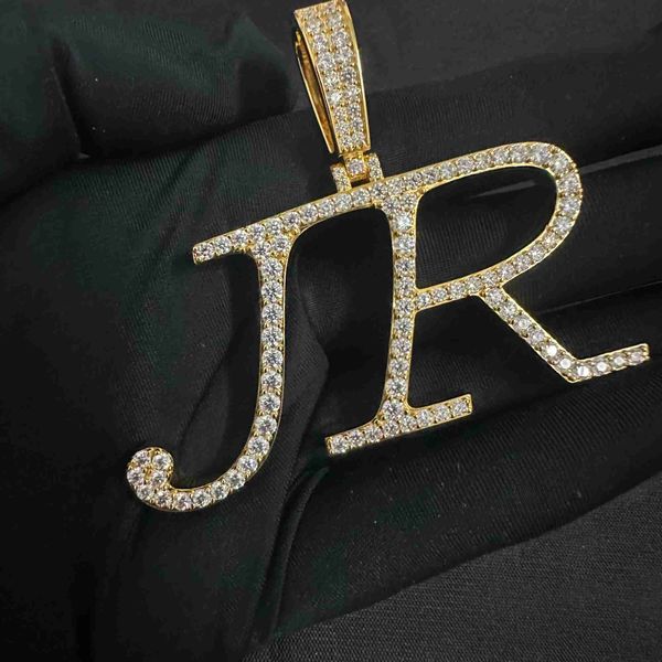 

customized letter d vvs moissanite sterling silver 925 hip hop jewelry pendant