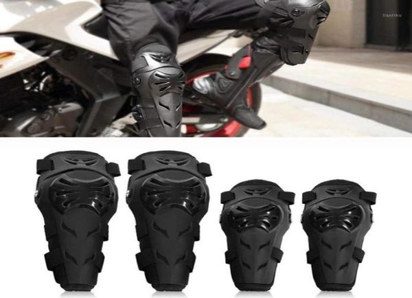 

elbow knee pads 4pcsset motorcycle racing cycling safety gear guards protector force tendon brace band2074023, Black;gray