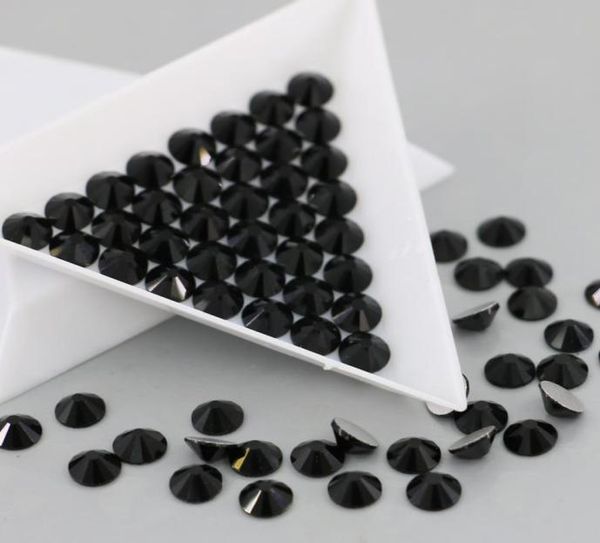 

crystal glass no fix rhinestone ss3ss30 flat silver backs round rhinestones in bulk jet2789266, Black